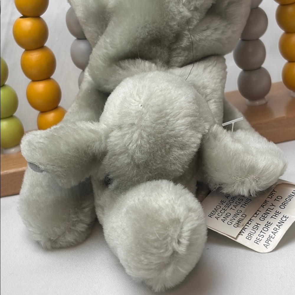 NWT Vintage Gray Plush Ellie Elephant from MJC Toy